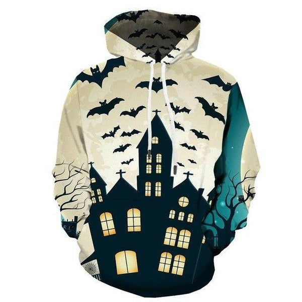 Men Halloween Pumpkin 3D Print Black Hoodie | Vimost Shop.