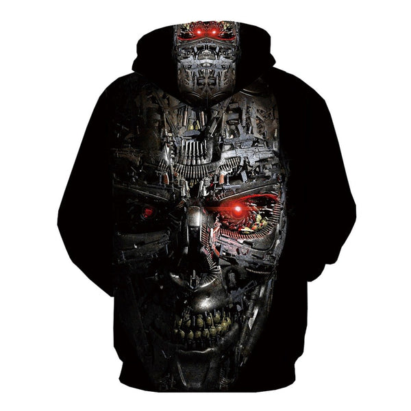 Men Halloween Pumpkin 3D Print Black Hoodie | Vimost Shop.