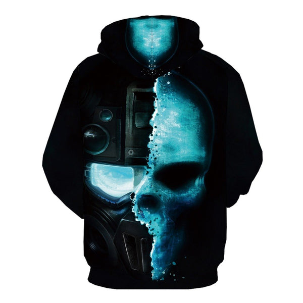 Men Halloween Pumpkin 3D Print Black Hoodie | Vimost Shop.