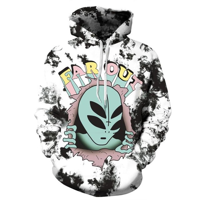New Fashion Women Men Crying Alien 3D Printed Sweatshirts | Vimost Shop.