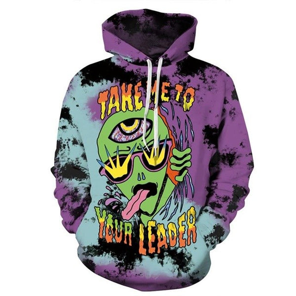 New Fashion Women Men Crying Alien 3D Printed Sweatshirts | Vimost Shop.