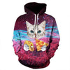 New Fashion 3D Print Waves of Purple Sprite Sweatshirt | Vimost Shop.