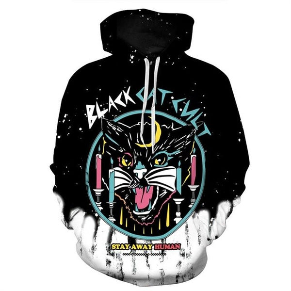 Women Men Crying Alien 3D Printed Couple Hooded Coat | Vimost Shop.