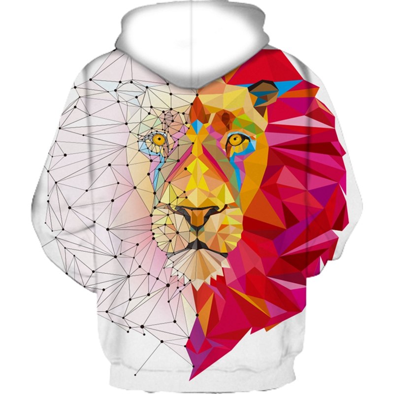 Fashion Color Lion Men Women Autumn Winter 3D Hoody Tops | Vimost Shop.