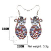 Statement Acrylic Floral Cat Kitten Earrings Big Long Drop Dangle Fashion Animal Jewelry For Girls Women Lady Accessories | Vimost Shop.