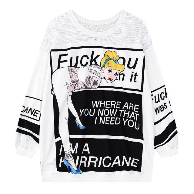 Grid Patchwork Sweatshirt Harajuku Style | Vimost Shop.