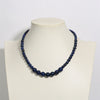 925 Sterling Silver Natural Lapis Lazuli 6 8 10mm Choker Necklace Dangle Earrings Sets Handmade Jewelry gifts For Women Mom | Vimost Shop.