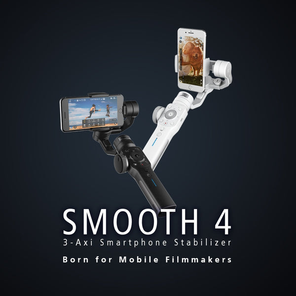 Smooth 4 3-Axis Handheld Smartphone Gimbal Stabilizer for iPhone XS XR X 8Plus 8 7Plus 7 Samsung S9 S8 S7 & Action Camera | Vimost Shop.