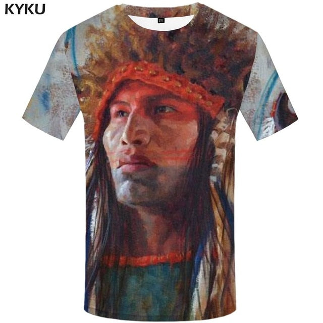 Men Harajuku T-shirts 3d America Tshirt Printed Feather Tshirts Casual Colorful Anime Clothes | Vimost Shop.