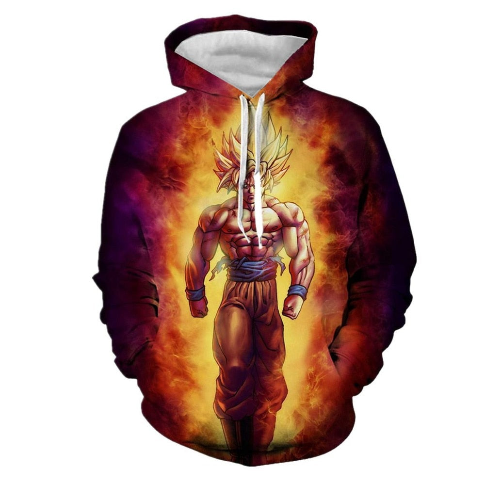Dragon Ball Z Goku Anime 3D Print Hoodies Sweatshirts Harajuku Cartoon Hooded Women/Men long sleeve hip hop streetwear Clothes - Vimost Shop