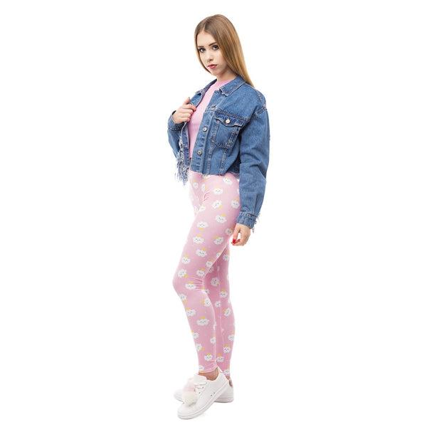 Women High Waist Legging Rincess Cloud Printing Fitness Leggings Fashion Elegant Woman Pants | Vimost Shop.
