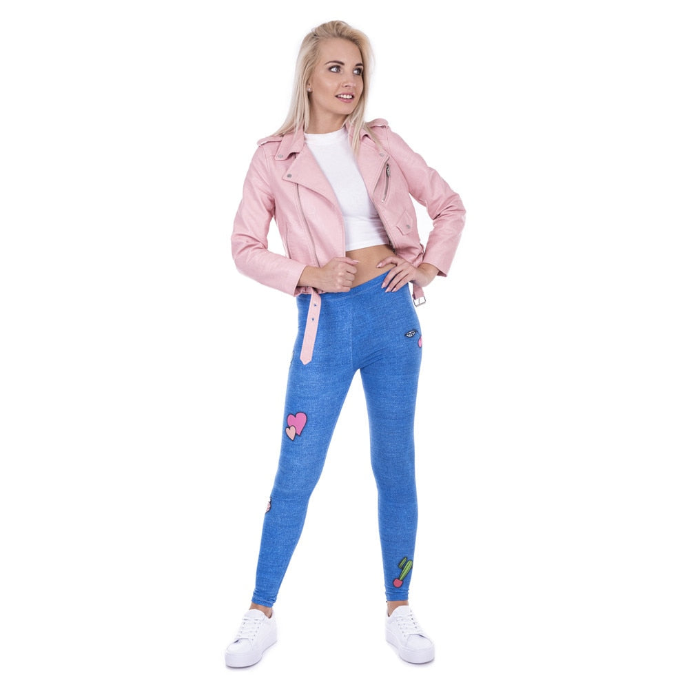 Fashion Legging Female Gang Jeans Design Legins Denim Blue Leggins Printed 100% Brand New Women Leggings Women Pants | Vimost Shop.