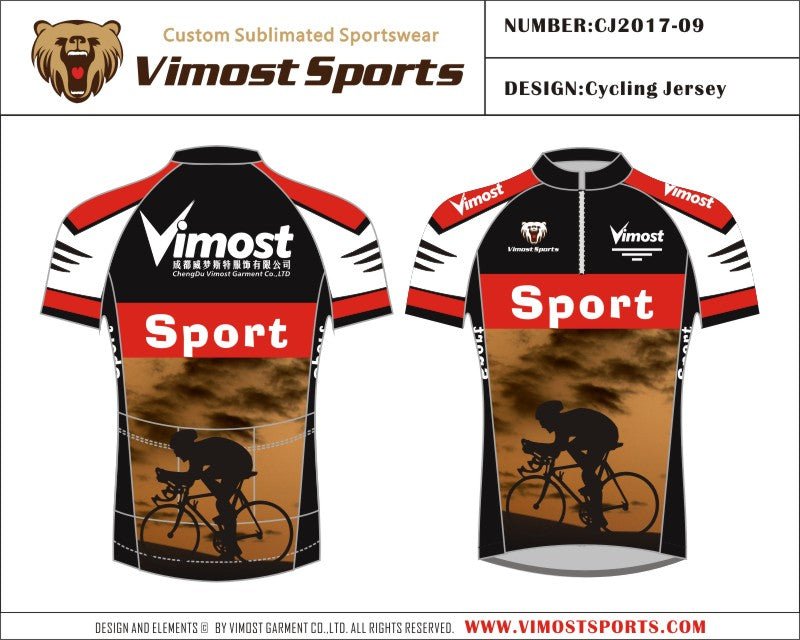Custom Fashion Design Sublimated Bicycle Jersey