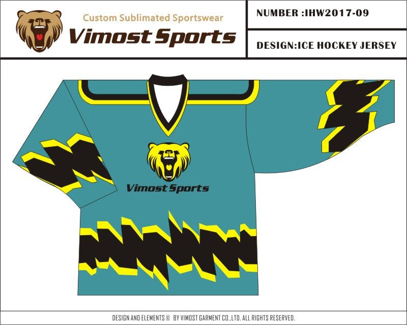 Vimost Sports Blue Design Ice Hockey Wear