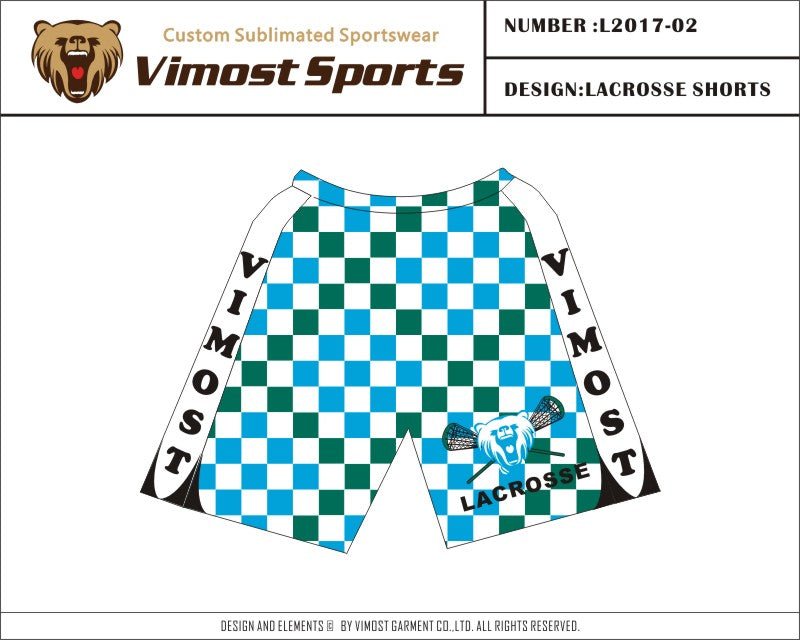 Vimost Sports Design diamond Sublimated Lax Shorts