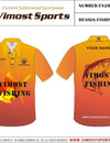 Vimost Sports Fashion Orange Design Fishing Shirts