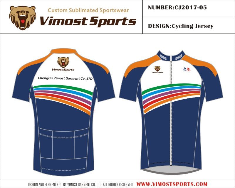 Vimost Sports New Desgin Colorful Cycling Uniform