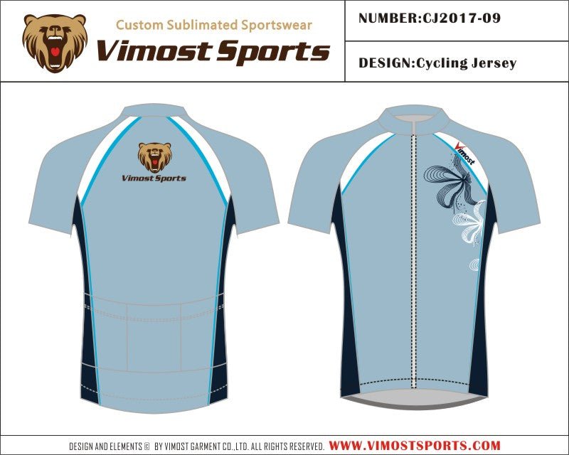 Vimost Sports Sublimated Flower Design Cycling Jersey