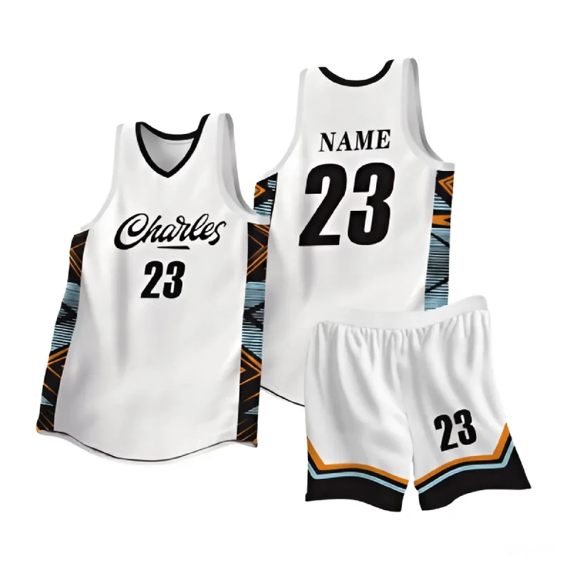 Plus Size Mens Basketball Jersey Set Oversized Sleeveless Shirt and Pants Print Sportswear