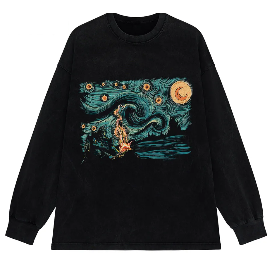 Dark Souls Starry Souls Graphic T-Shirt Men Cotton Short Sleeve Plus Size Tee