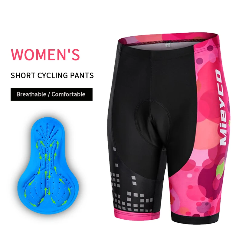 Women 3D Padded Cycling Shorts Quick Dry Breathable MTB Bike Shorts