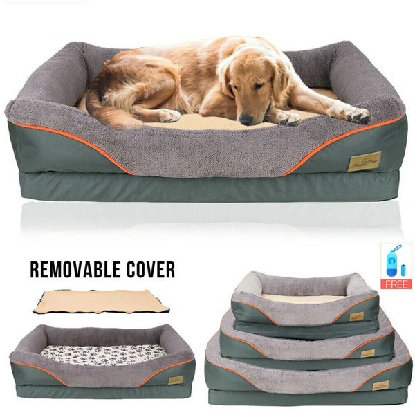 Heavy Duty Large Orthopedic Pet Bed Soft Cushion Foam Waterproof Sofa Dog Bed XL