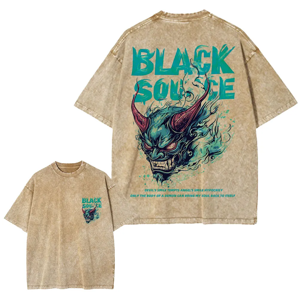 Devil Graphic Oversized T-Shirt Cotton Harajuku Gothic Streetwear