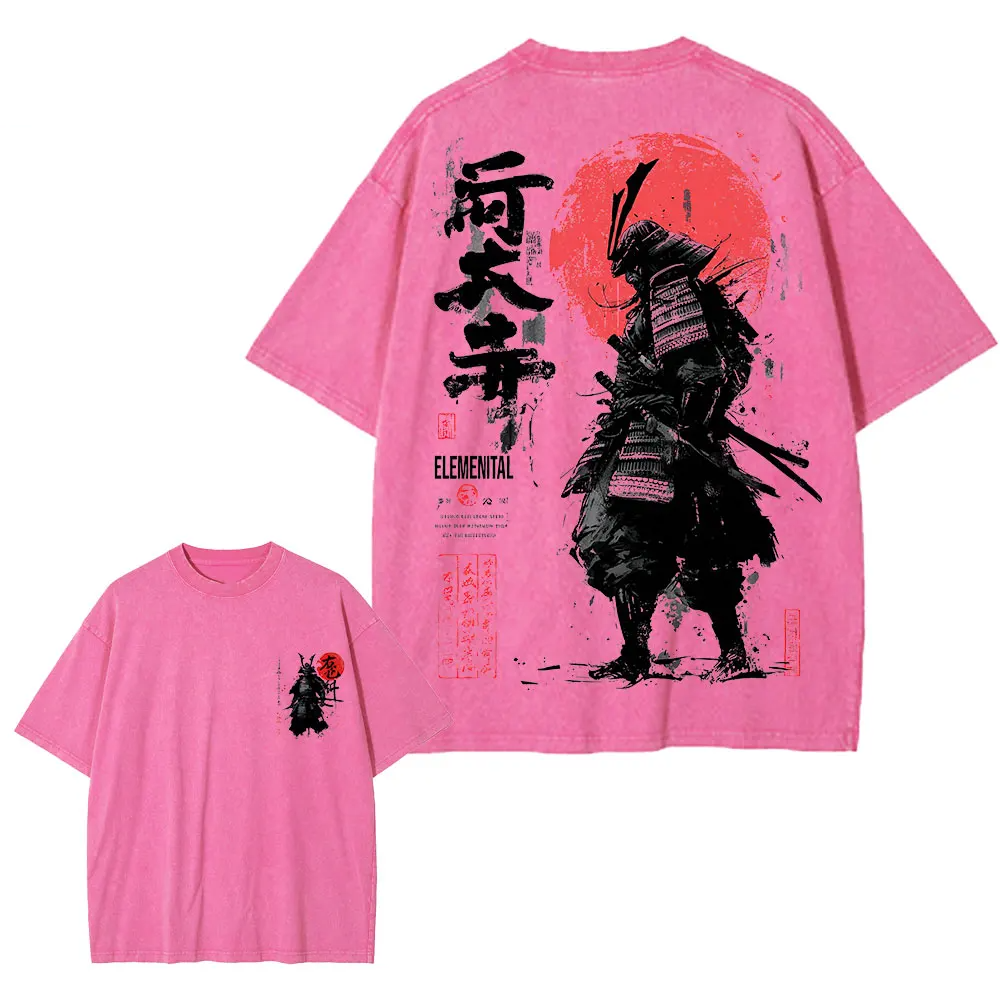 Men's Samurai Spirit T-Shirt, Japanese Style Back Print, Bushido Gift