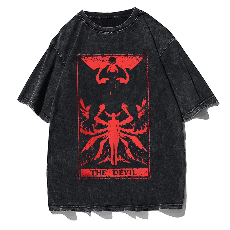 Devilman Crybaby Anime Graphic T-Shirt Men Harajuku Cotton Tee