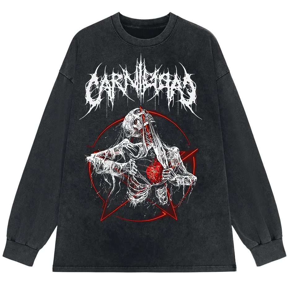 Gothic Demon Anime Print T-Shirt Women Y2K Harajuku Streetwear