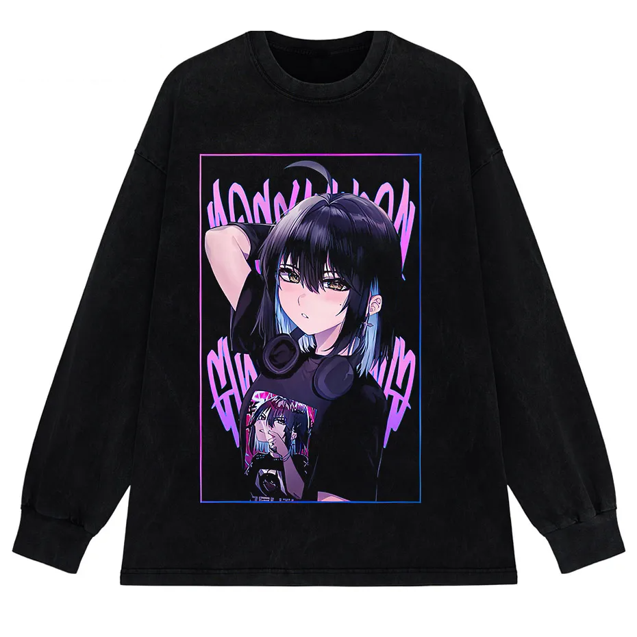 Women's Japanese Anime T-Shirt Y2K Harajuku Hip Hop Short Sleeve Summer Top