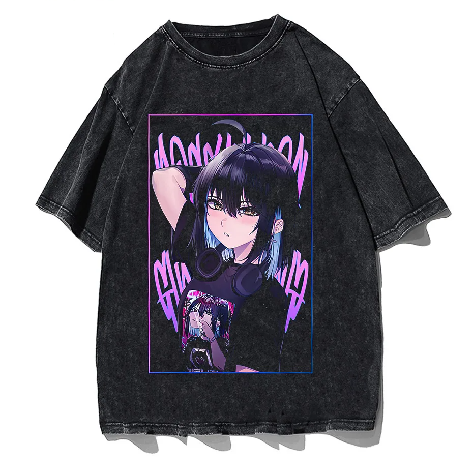 Women's Japanese Anime T-Shirt Y2K Harajuku Hip Hop Short Sleeve Summer Top