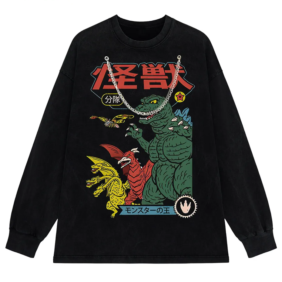 Japanese Anime Print T-Shirt Men Short Sleeve Casual Tee