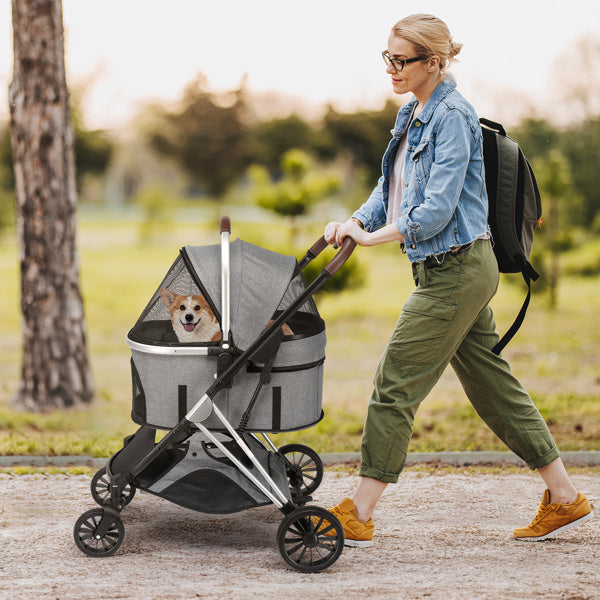 3 in 1 Pet Stroller. Designed for convenience, safety, and style, it's the perfect gift for your beloved furry companions