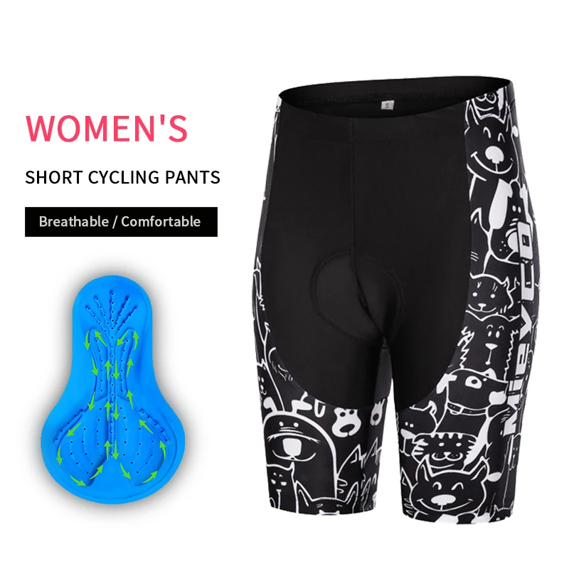 Women 3D Padded Cycling Shorts Quick Dry Breathable MTB Bike Shorts
