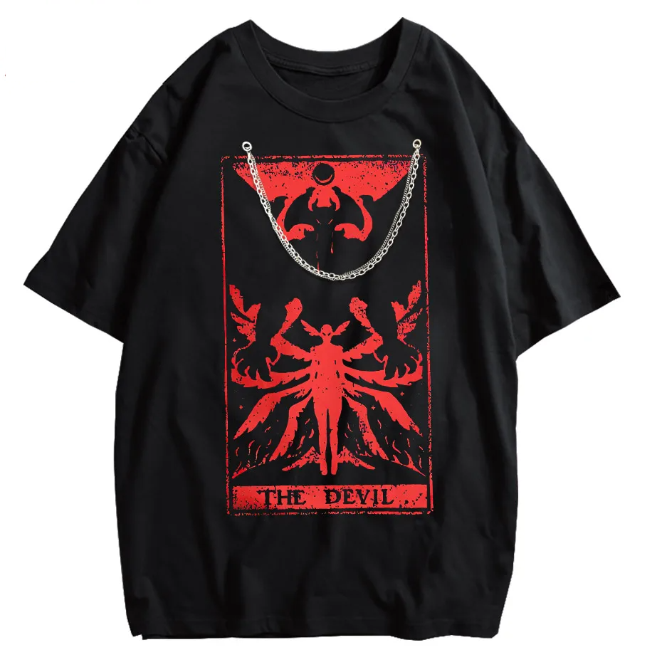 Devilman Crybaby Anime Graphic T-Shirt Men Harajuku Cotton Tee