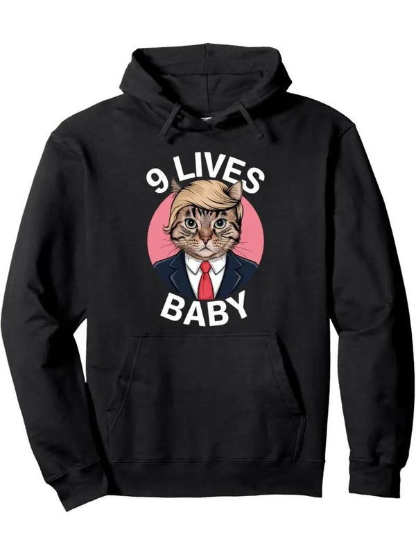 Men's Printed Hoodie Nine Lives Baby