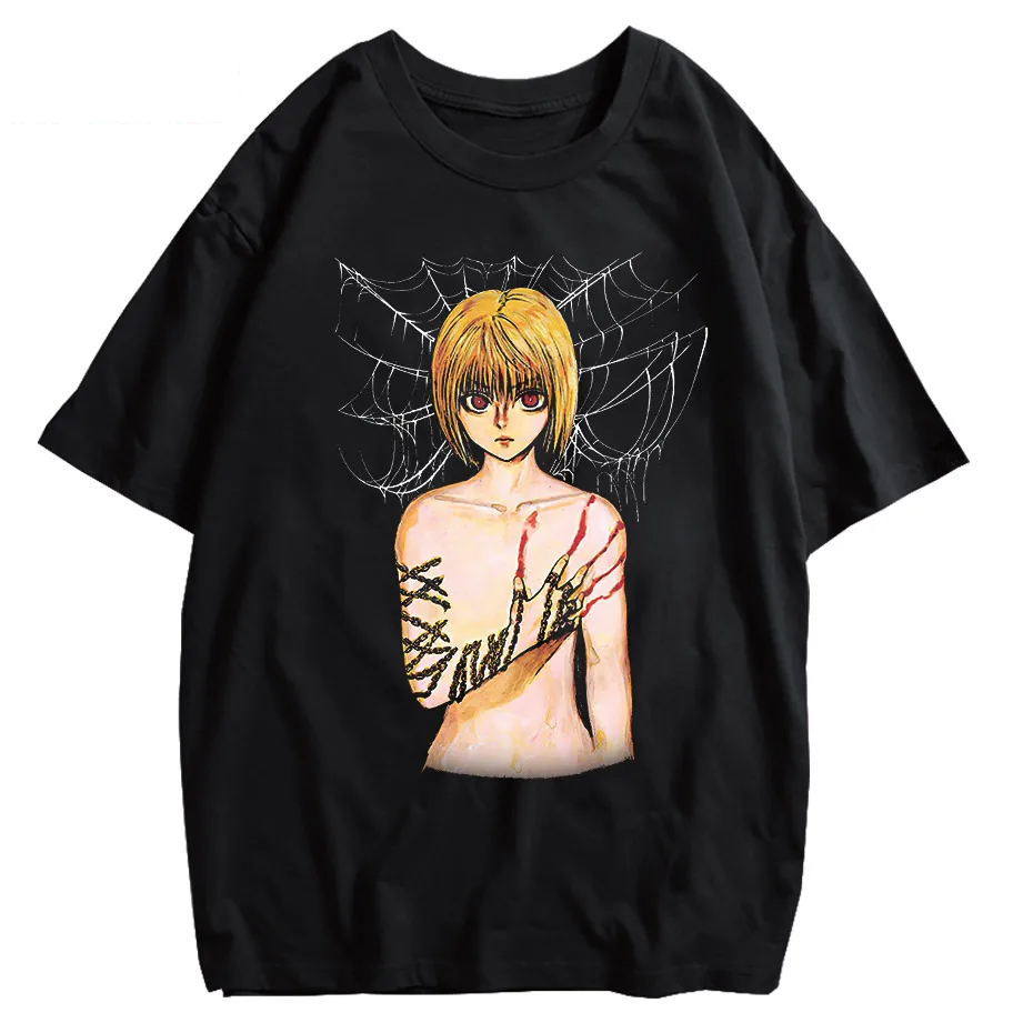 Men's Hip Hop Streetwear Anime Graphic T-Shirt Oversized Cotton Tee