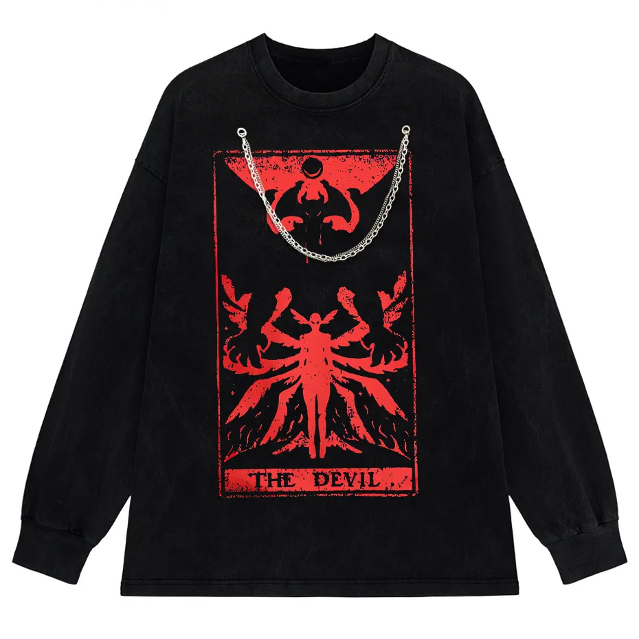Devilman Crybaby Anime Graphic T-Shirt Men Harajuku Cotton Tee