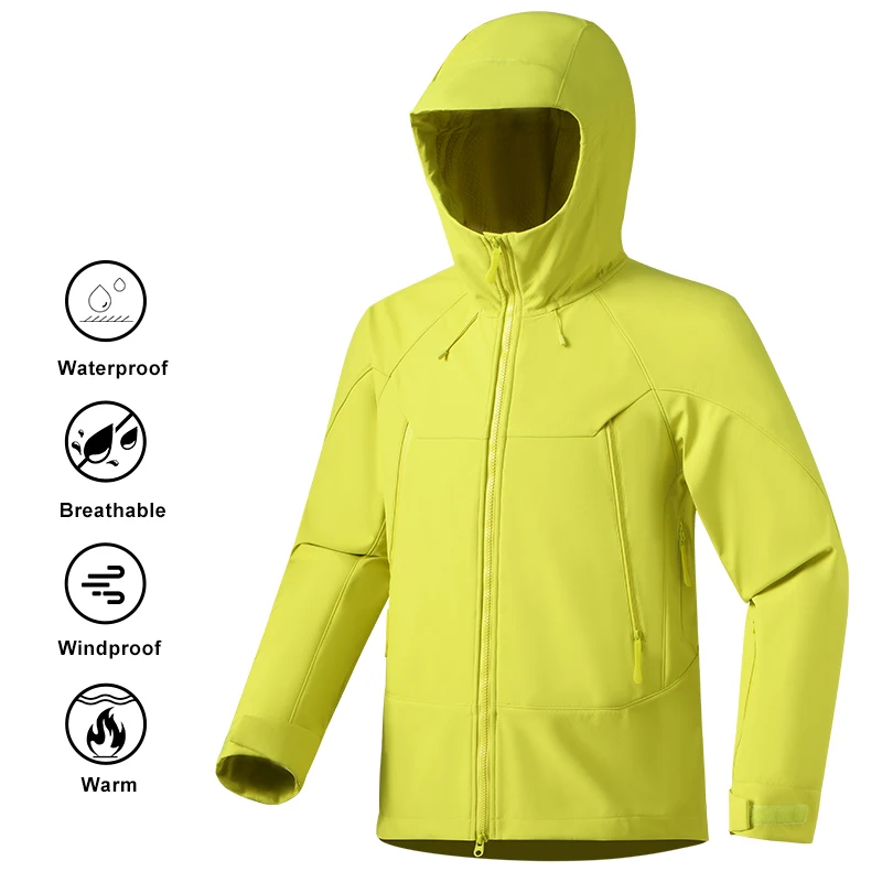Unisex Waterproof Softshell Hiking Jacket for Camping