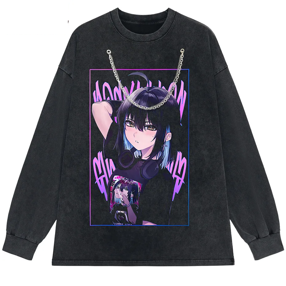 Women's Japanese Anime T-Shirt Y2K Harajuku Hip Hop Short Sleeve Summer Top