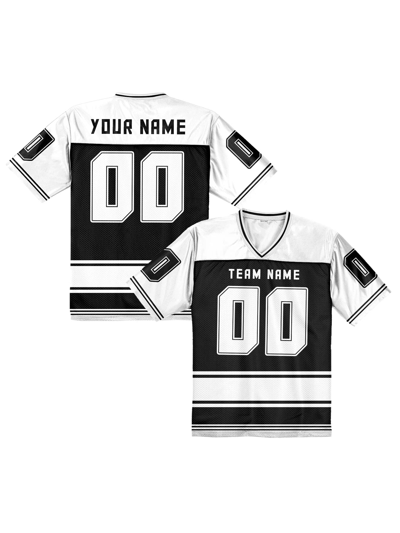 American Football Graphic Short Sleeve Sports Jersey with Number Print
