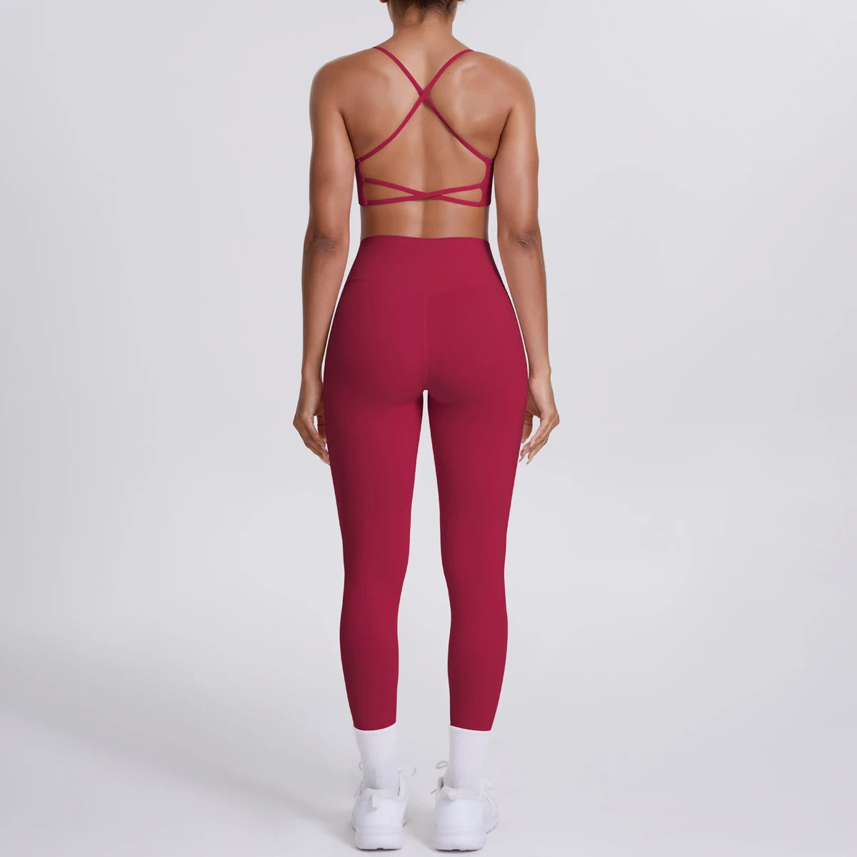 Women's Wide Strap Bra And Flared Pants Yoga Set