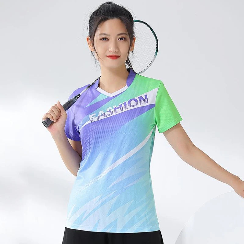Printed Court Sports Short Sleeve Polo Shirt For Sports Outfits
