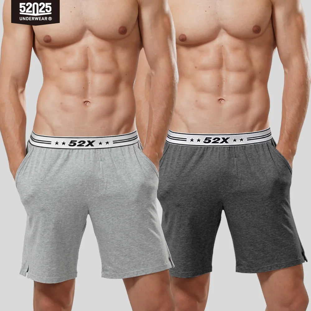 Men's Contrast Waistband Pocket Lounge Sleep Shorts with Pack Options