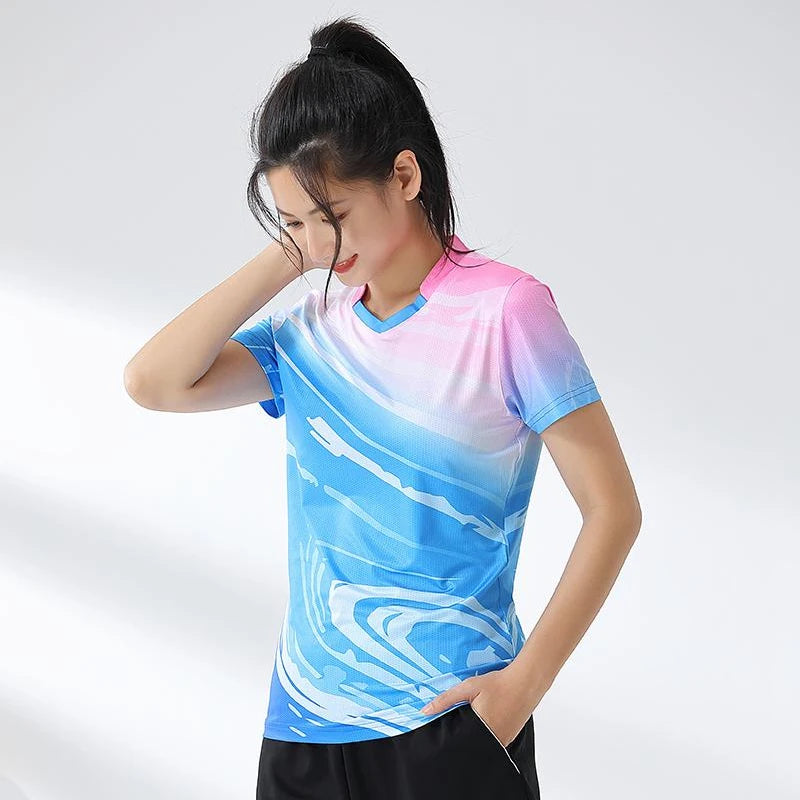 Printed Court Sports Short Sleeve Polo Shirt For Sports Outfits