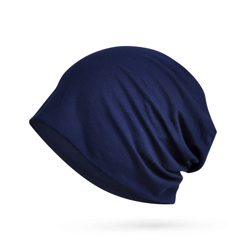 Solid Slouchy Knit Beanie with Soft Drape Shape