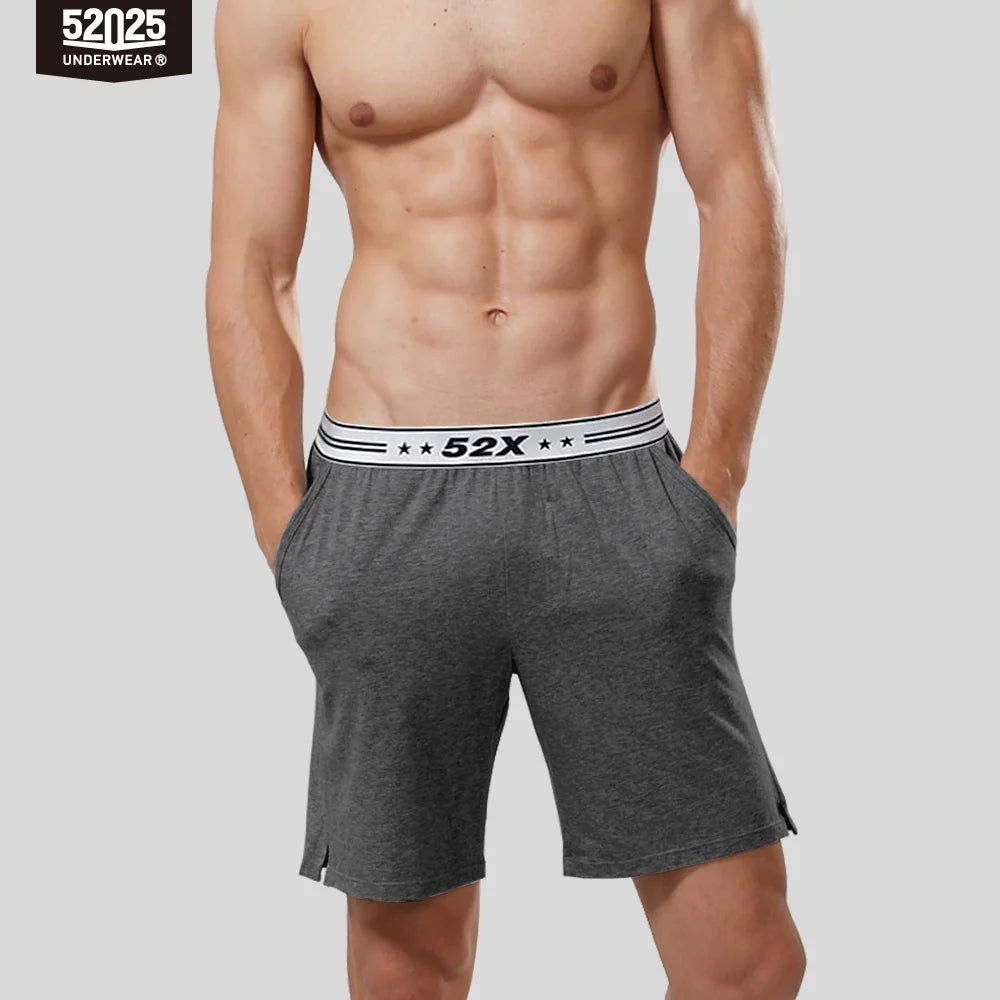 Men's Contrast Waistband Pocket Lounge Sleep Shorts with Pack Options