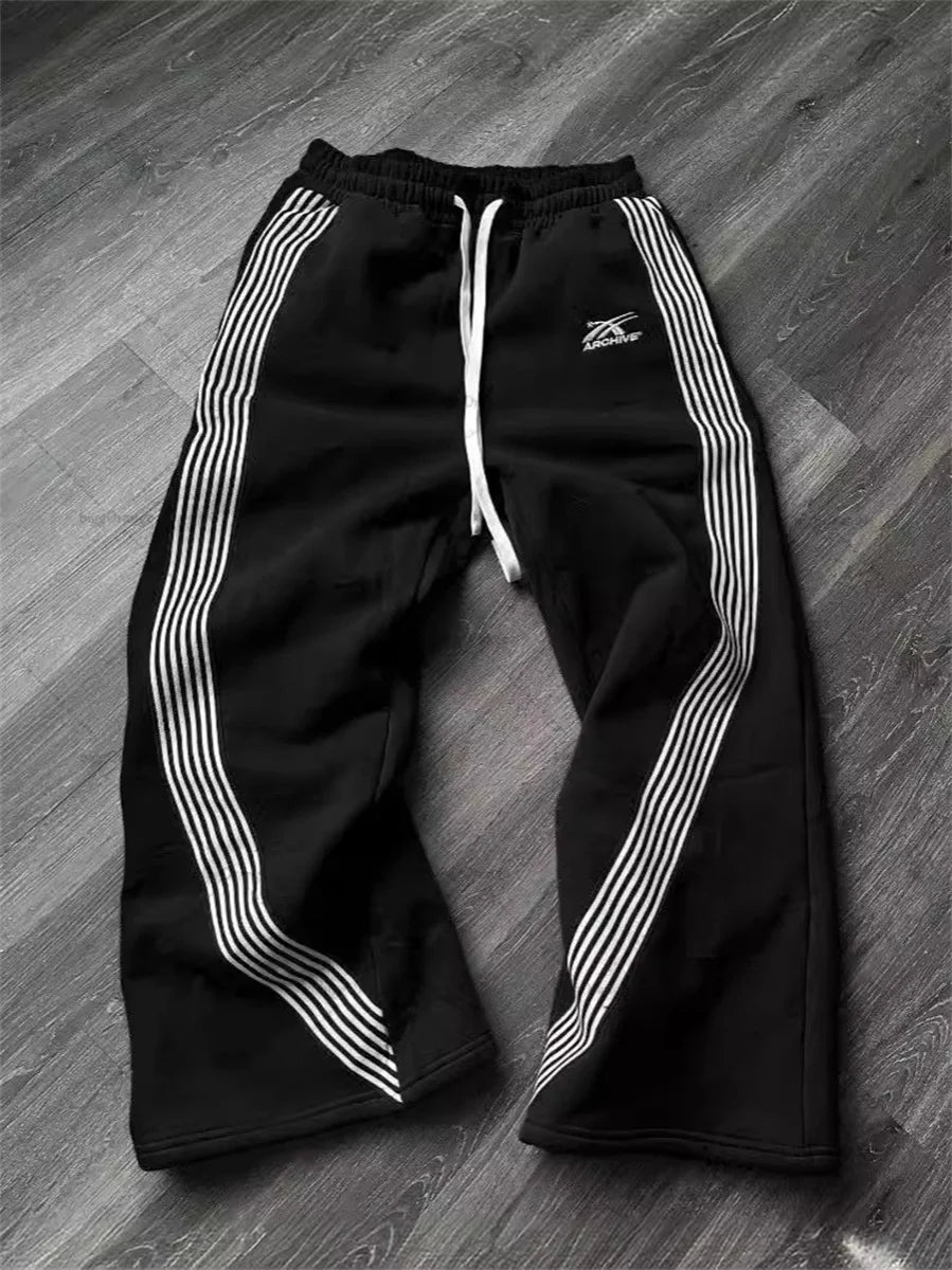 Full Length Loose Fit Casual Streetwear Pants with Waistband
