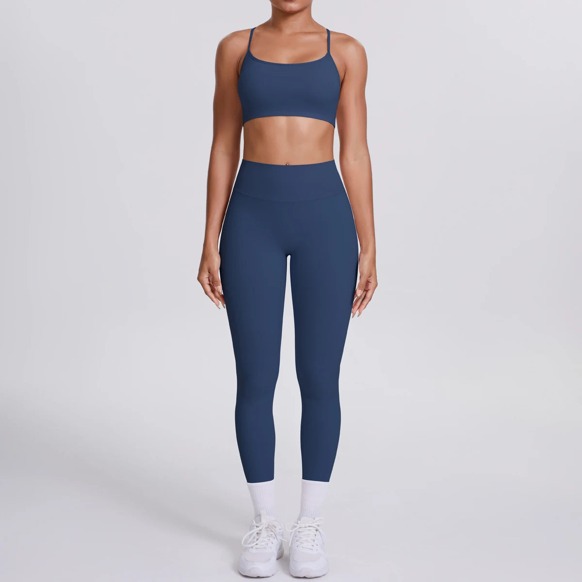 Women's Wide Strap Bra And Flared Pants Yoga Set